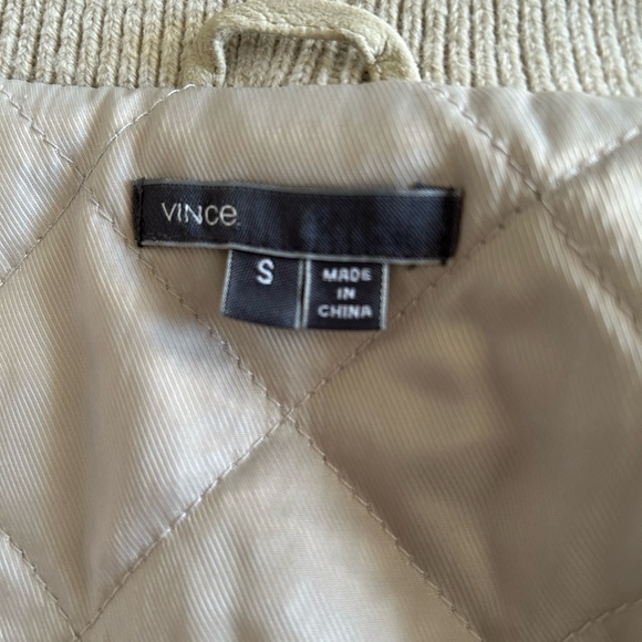 Vince 100% Goat Leather Ribbed Collar Asymmetrical Moto Biker Jacket - Picture 12 of 16